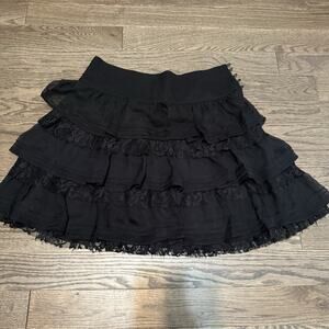 Vintage Y2K Forever New 100% Silk Skirt Size large Whimsigoth Punk Festival